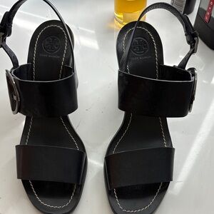 Tory Burch Black Leather Sandals